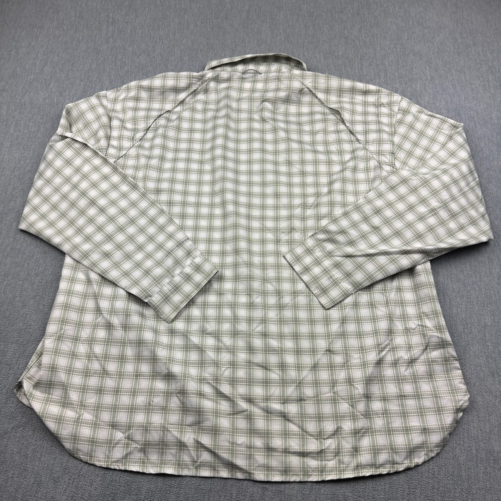 Columbia Shirt Women 1X Green Plaid Silver Ridge Utility Long Sleeve Lightweight - Picture 10 of 11